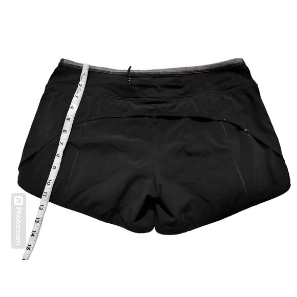 Lululemon run speed up black gray shorts size 8 - Picture 8 of 11